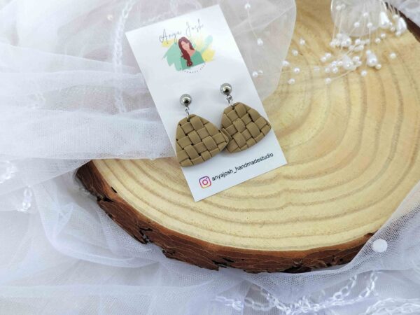 Textured Weave Earrings - Image 2