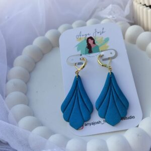 Petal Earrings - Teal